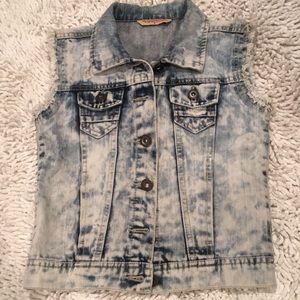 Highway Jeans Denim Acid Wash Vest